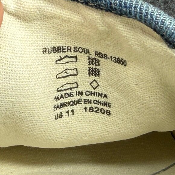 Taos Rubber Soul Slip On Sneakers Women 11 Blue Denim Casual Classic Loafer Shoe - Picture 12 of 12